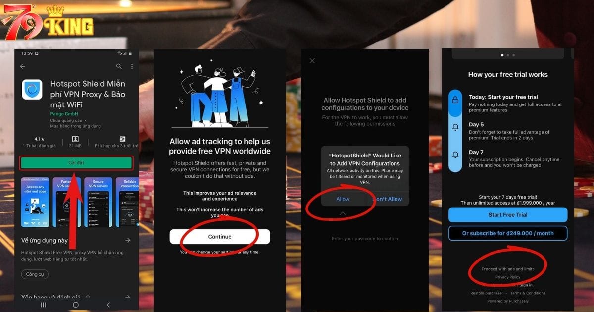 Chi tiết cách tải Hotspot Shield trên Android