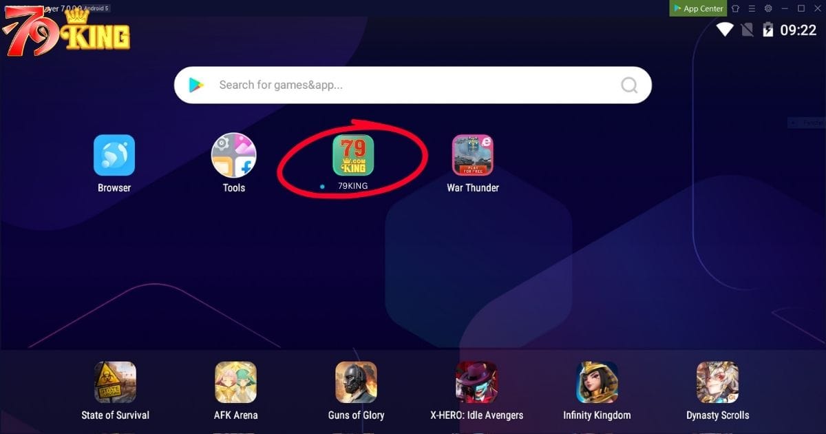 NoxPlayer khá tương thích với 79KING